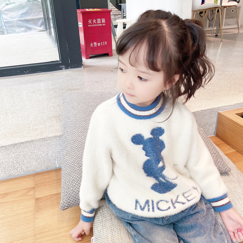 Pullover Carton Mouse Knit Toddler Baby Girls Sweater Pullover Carton Mouse Knit Toddler Baby Girls Sweater