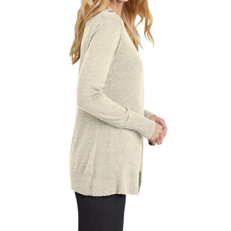 Wholesale Fashion Ladies' Bank Airlines Office Employee Sweater Women Knitted Uniform Open Front Sweater Cardigan Set for Autumn