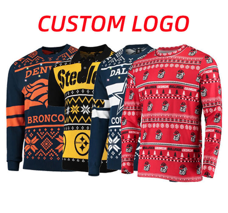 Custom Sports Games Players Clothes Sport Long Sleeve College Ugly Sweaters