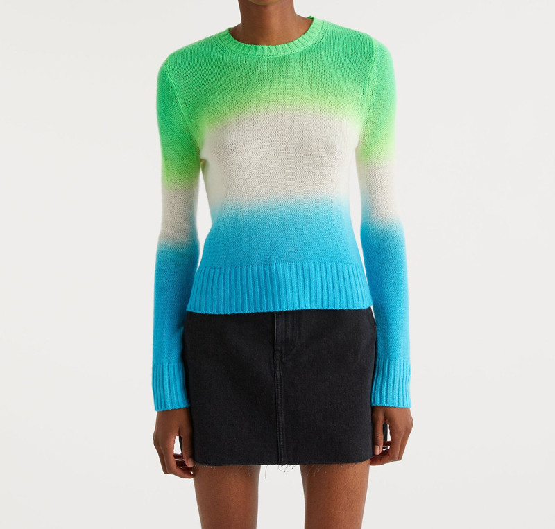 Custom High Quality Ladies' Knit Printed Pattern Cashmere Pullover Sweater