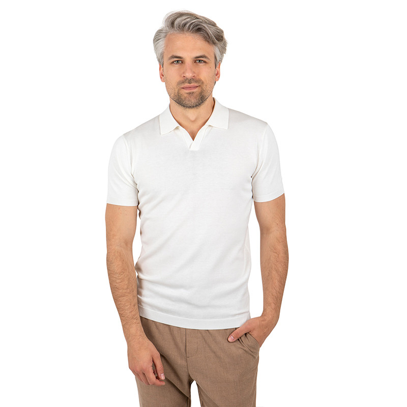 2024 New Design Men's Sports Polo t-shirts Knitted Golf 30% Silk 70% Cotton Casual Polo Shirts for Summer