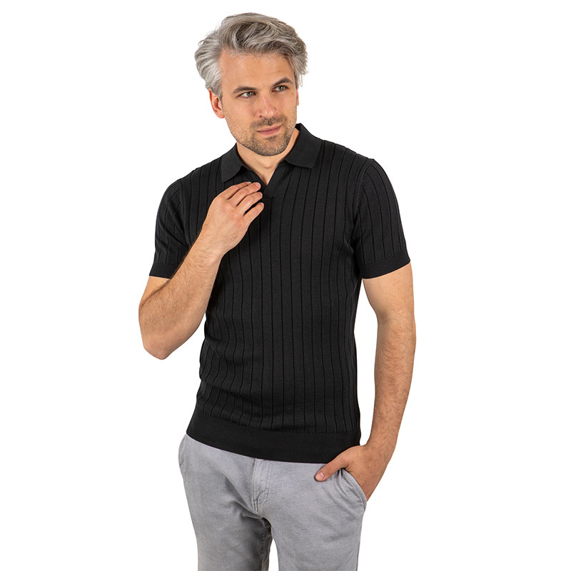 OEM/ODM Fashion Men's Silk/Cotton Sports Polo T-shirts Custom Men's Knitted Golf Polo T-Shirts