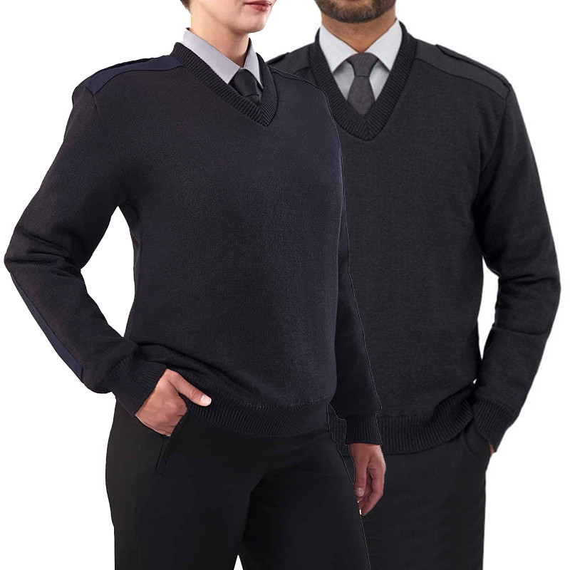 Personalized Bank Employee Office Business Working Uniform Unisex Knitted Pullover Bank Uniform Sweater