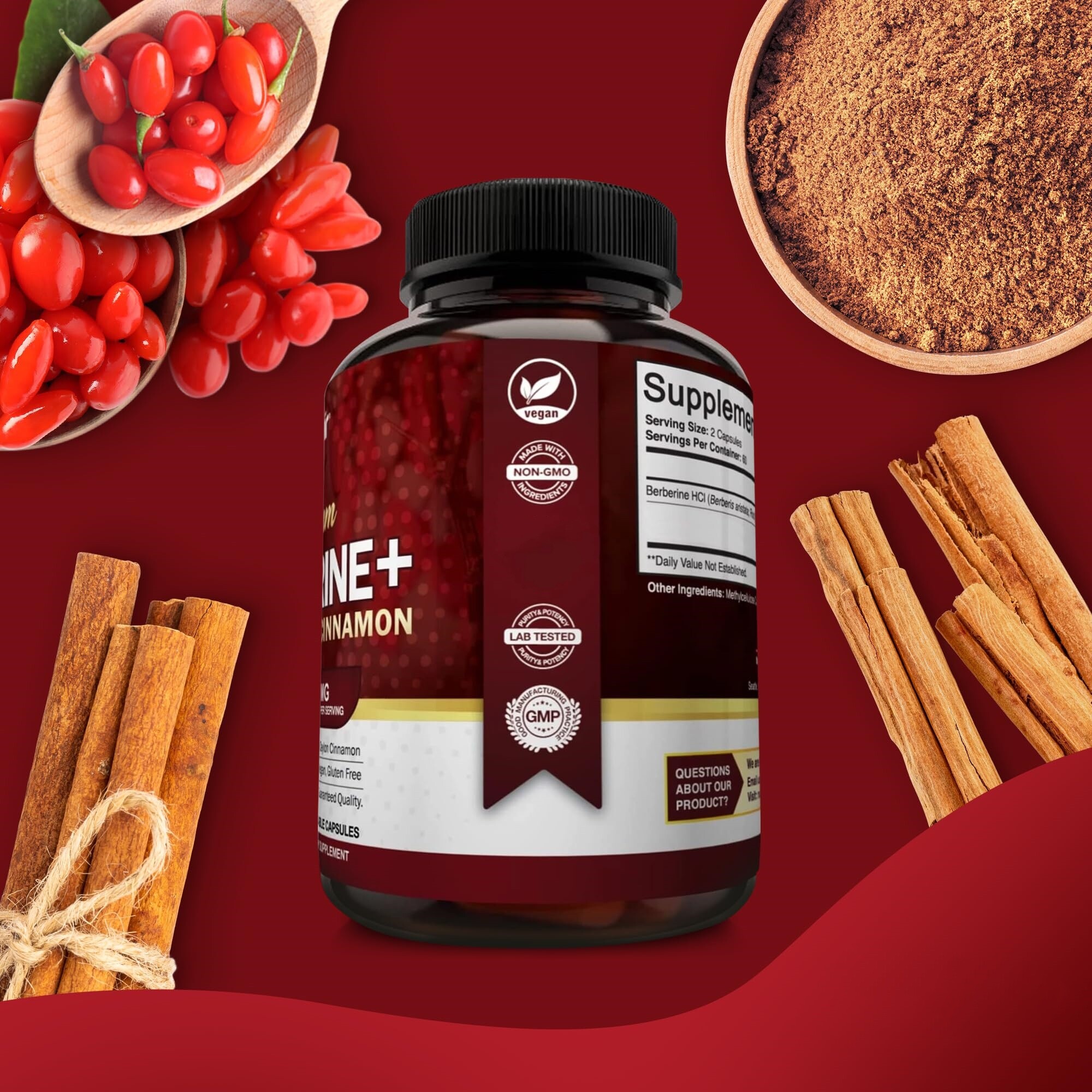 Berberine supplement capsules