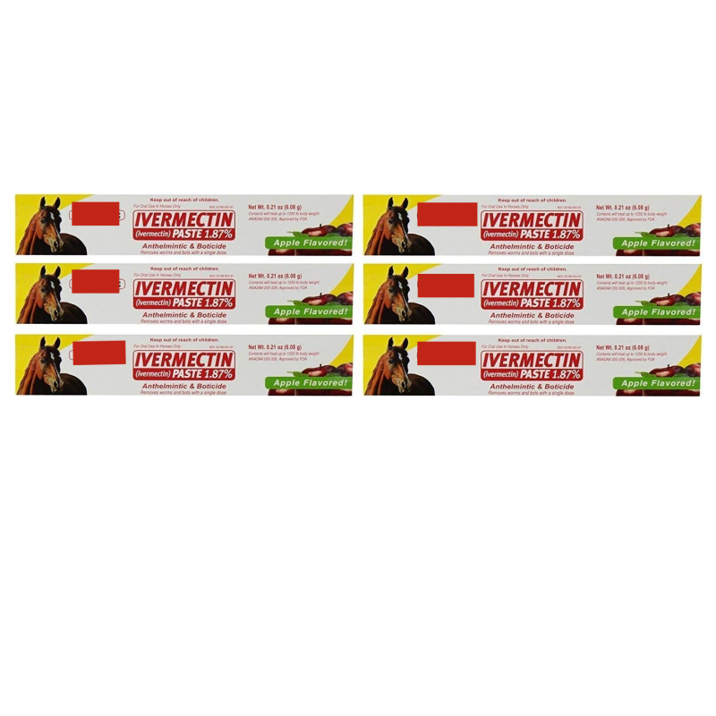 6 Pack of Ivermectin Paste Apple Flavored Horse supplement  6 Pack of Ivermectin Paste Apple Flavored Horse supplement
