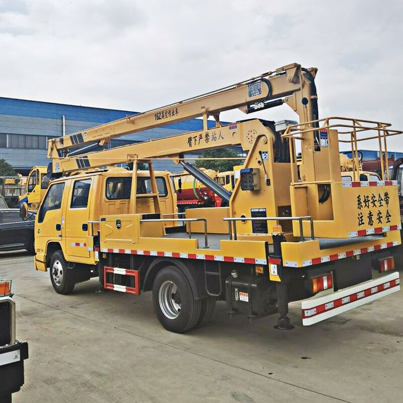 Vehicle mounted articulated boom lift
