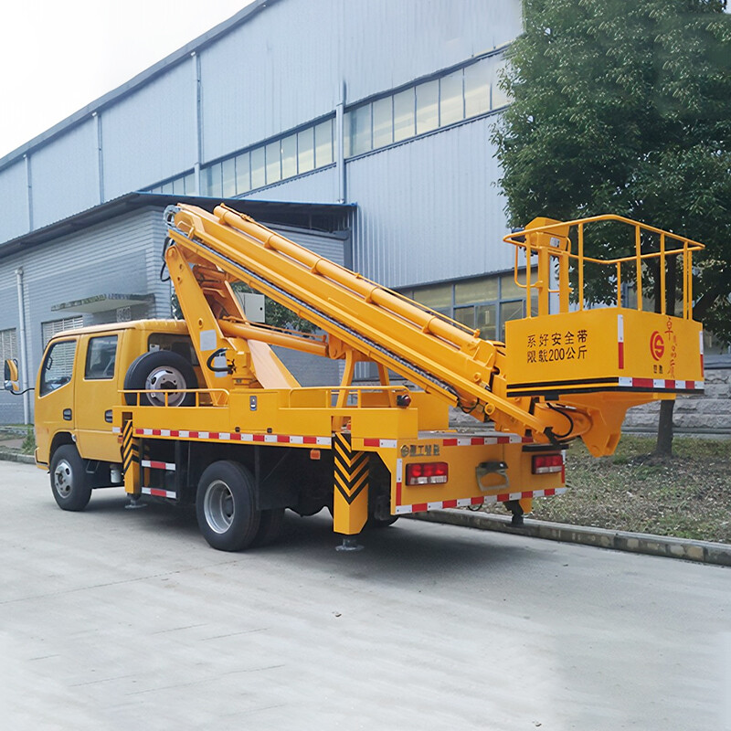Vehicle mounted articulated boom lift