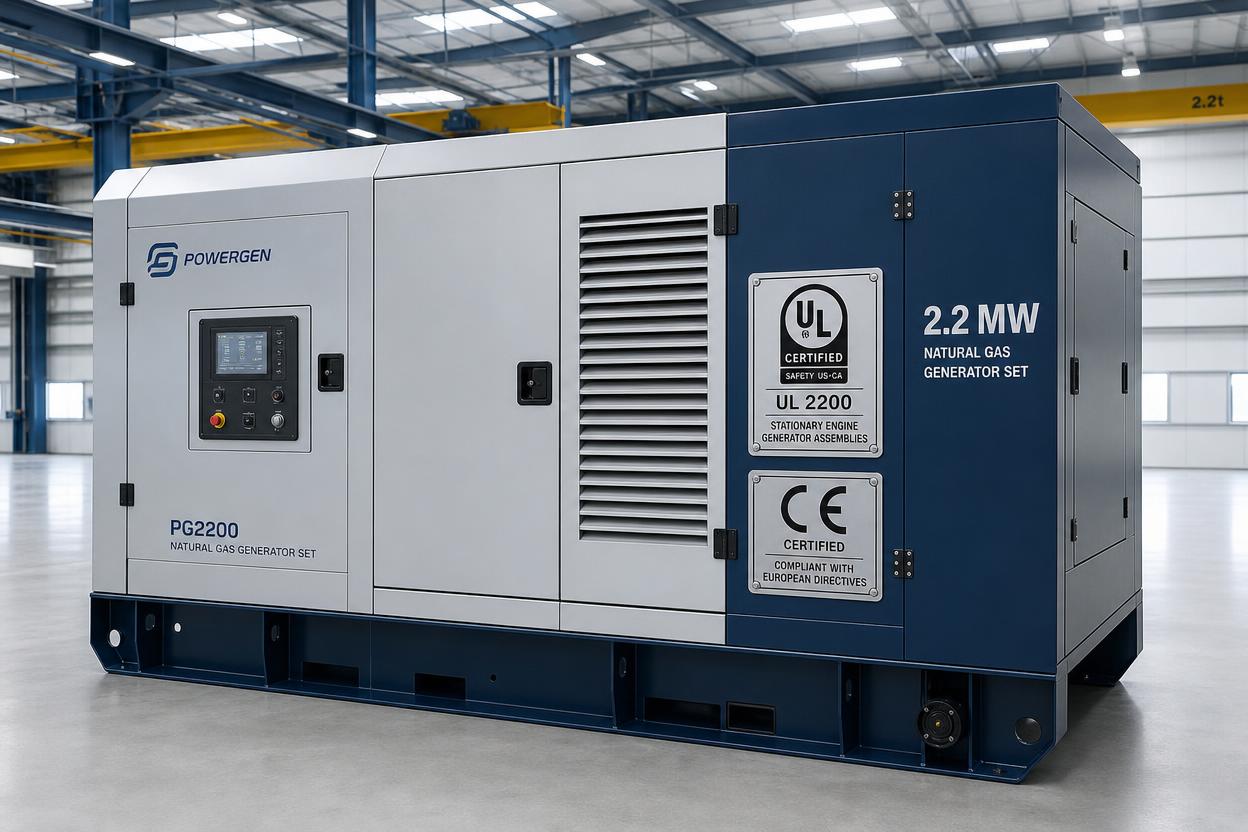 US to Enforce Dual UL 2200 + CE Certification for Gas Generators ≥2 MW from June 2026