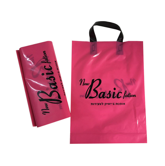 Low piano sliding bag large plastic handbag clothing shop bag