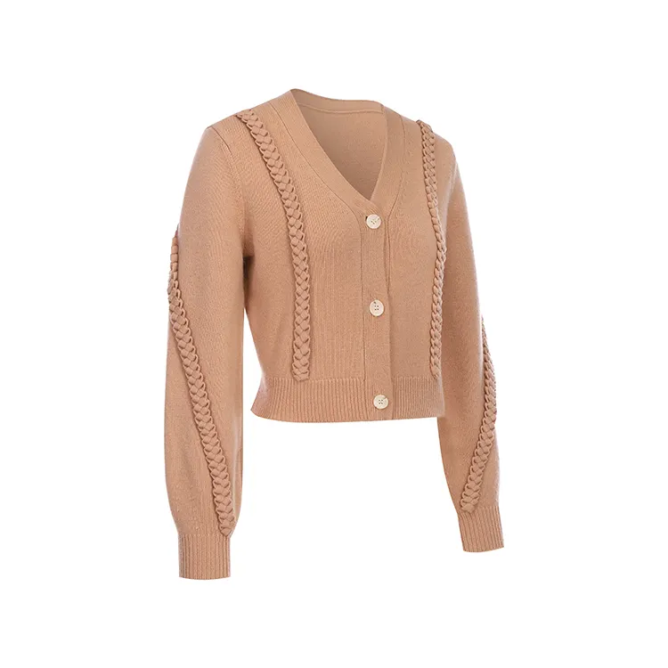 Women Wool Cashmere Cardigan 163