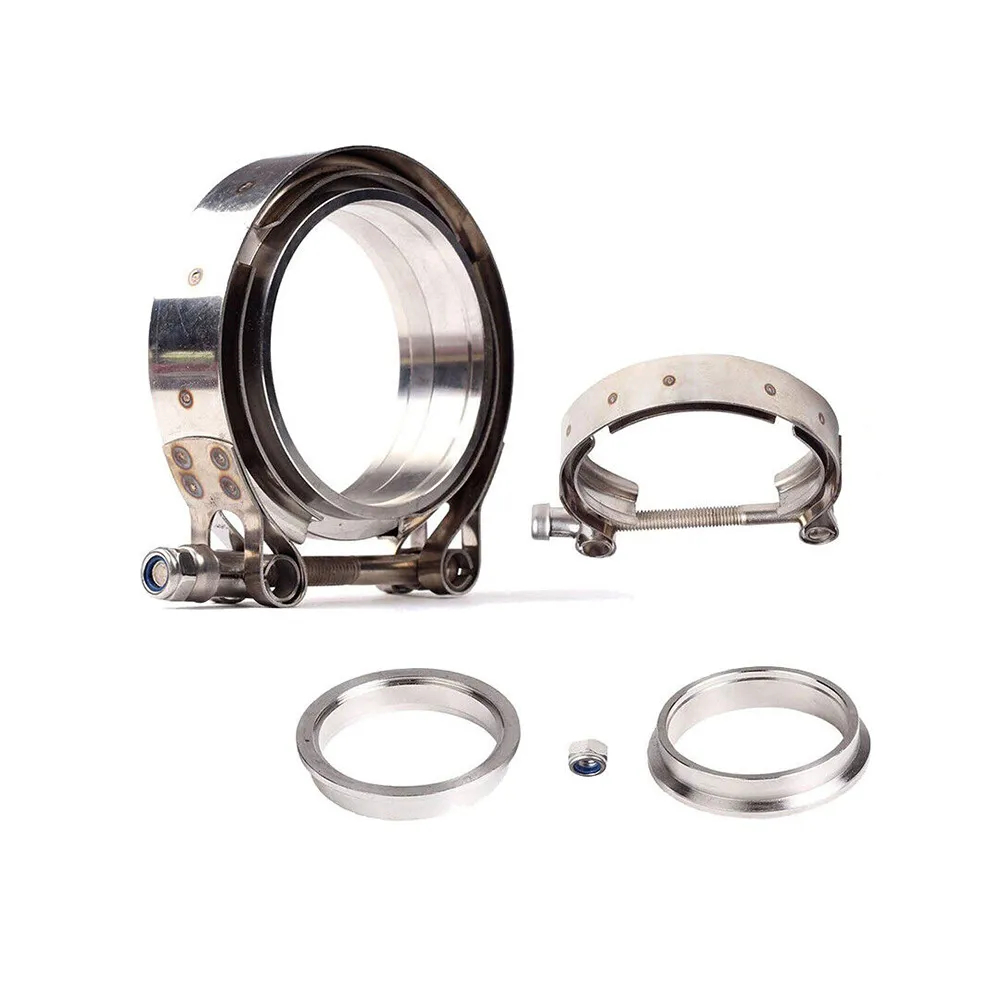 2.5'' 304 Stainless Steel Exhaust V-Band Clamp with Male Female Flanges 2.5 Inch