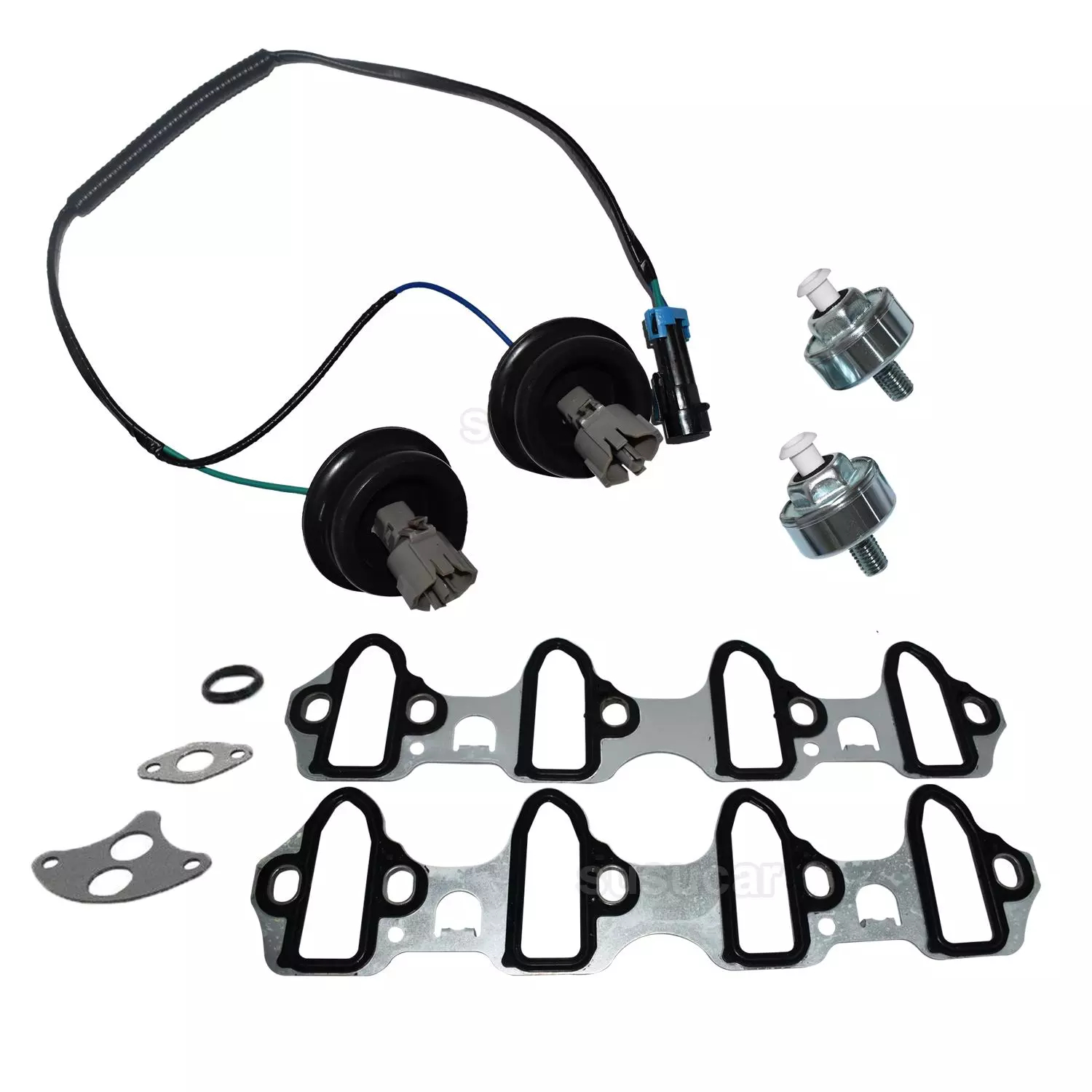 Knock Sensor with Harness Pair Kit for Chevy Silverado 1500 GMC Sierra Hummer 1999-2007