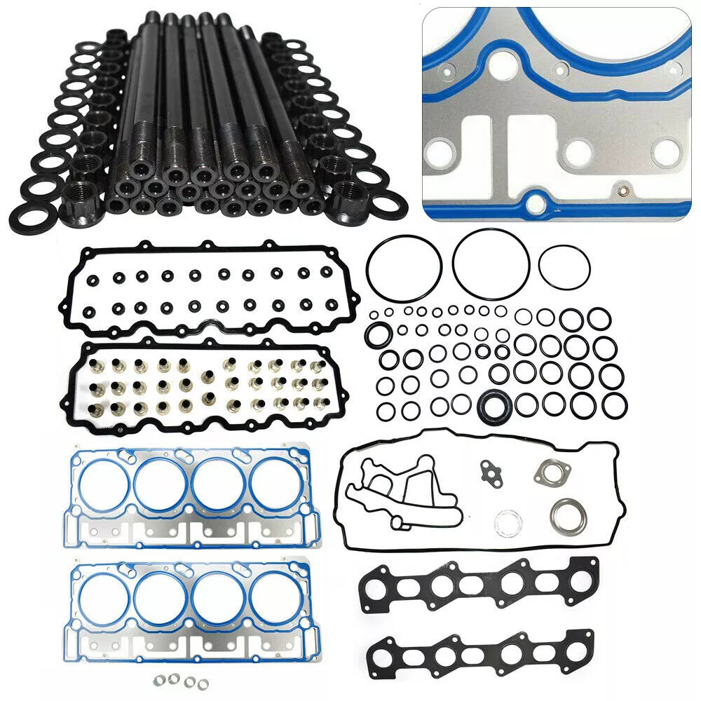 For 03-07 Ford 6.0L 18mm 6.0L Ford Powerstroke Head Stud Kit Head Gaskets