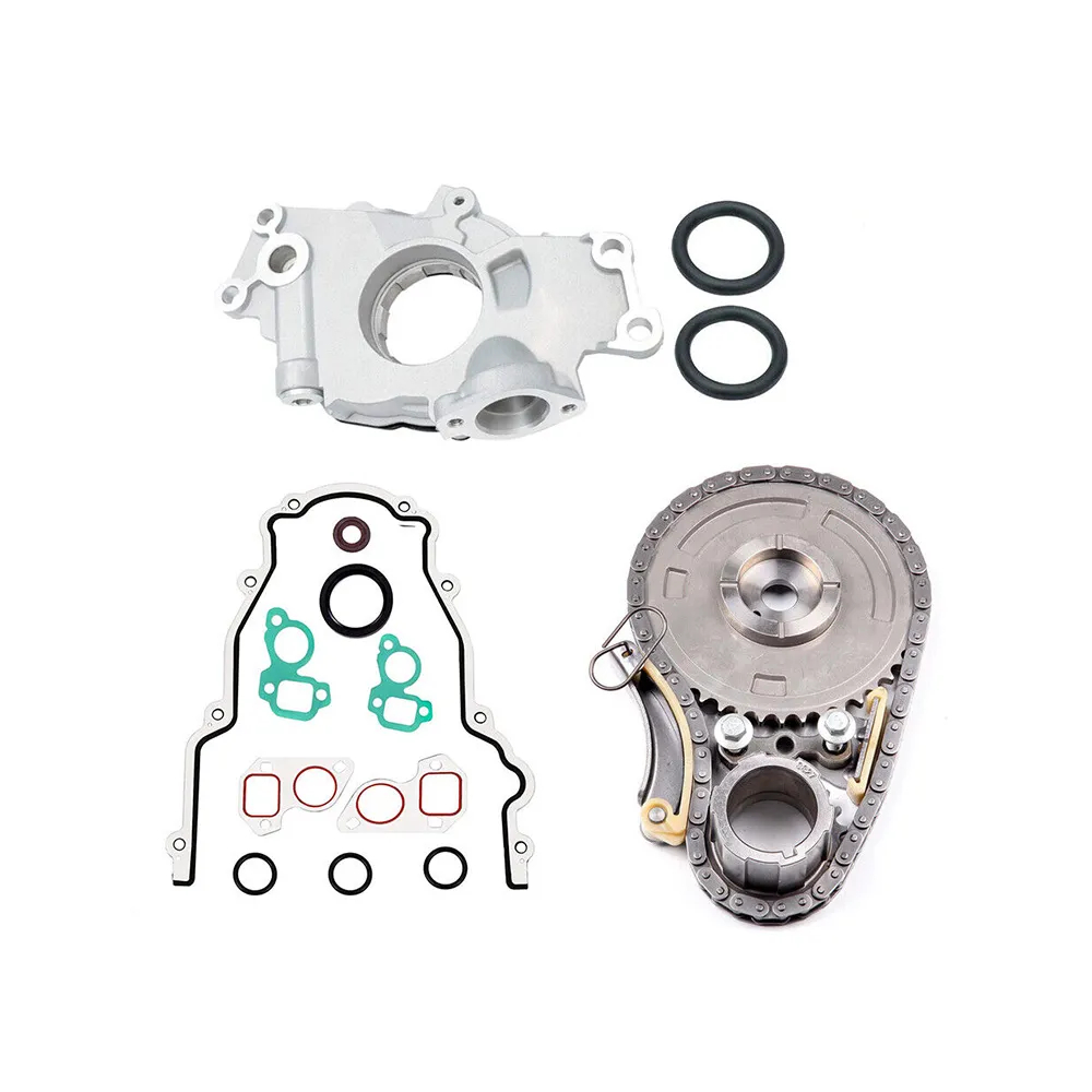 Timing Chain Kit Cover Gasket Oil Pump Fit 07-13 Buick Cadillac GMC 5.3 6.0 6.2