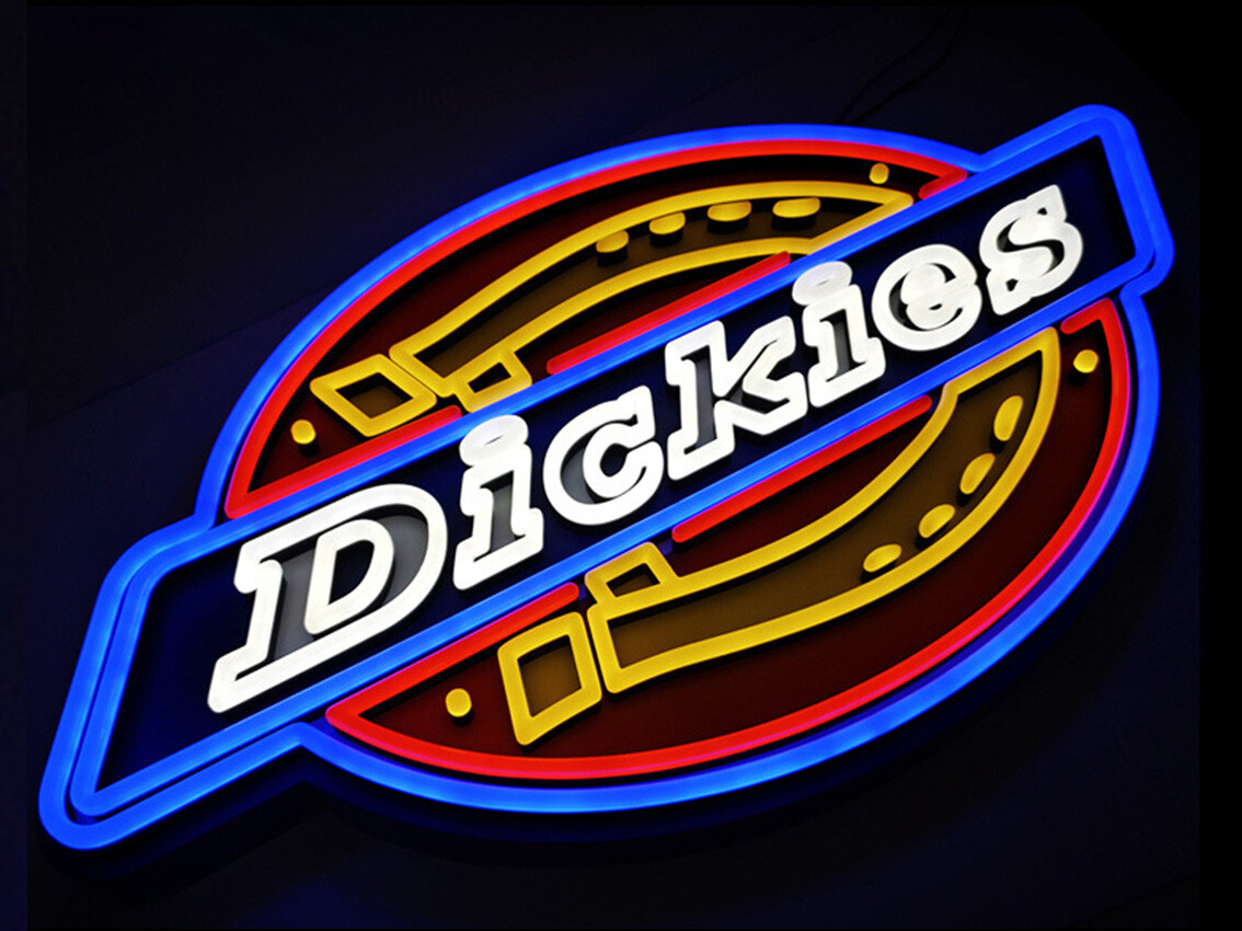 Acrylic neon lettering