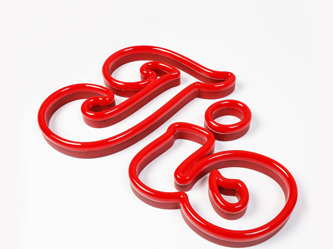 Acrylic neon lettering