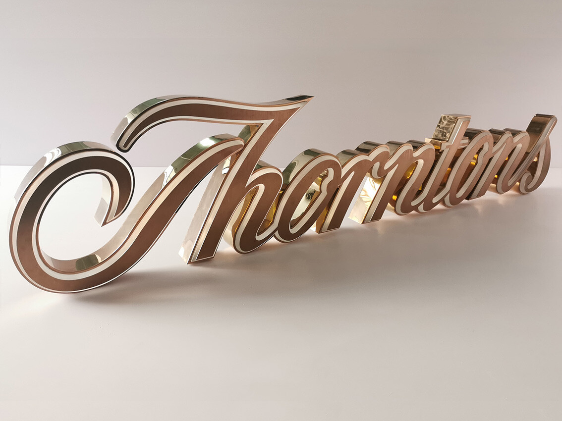 Artistic Beveled Edge Illuminated Letter