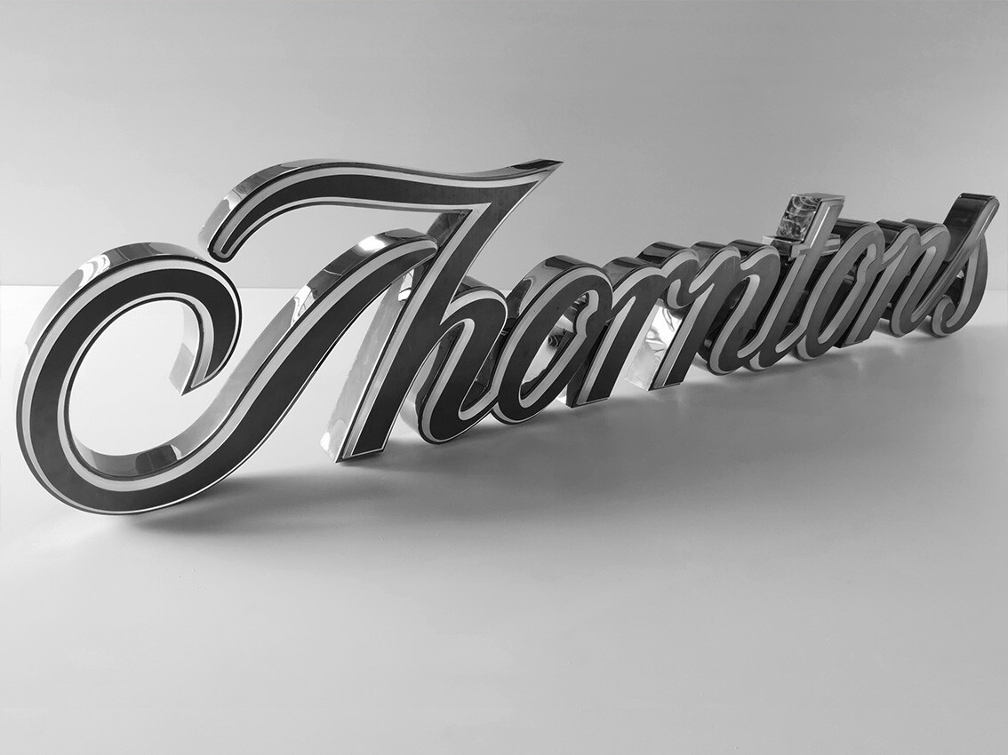 Artistic Beveled Edge Illuminated Letter