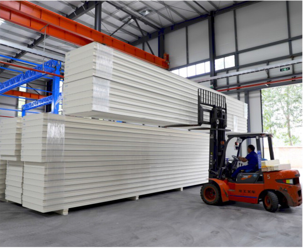 Double sided color steel polyurethane board