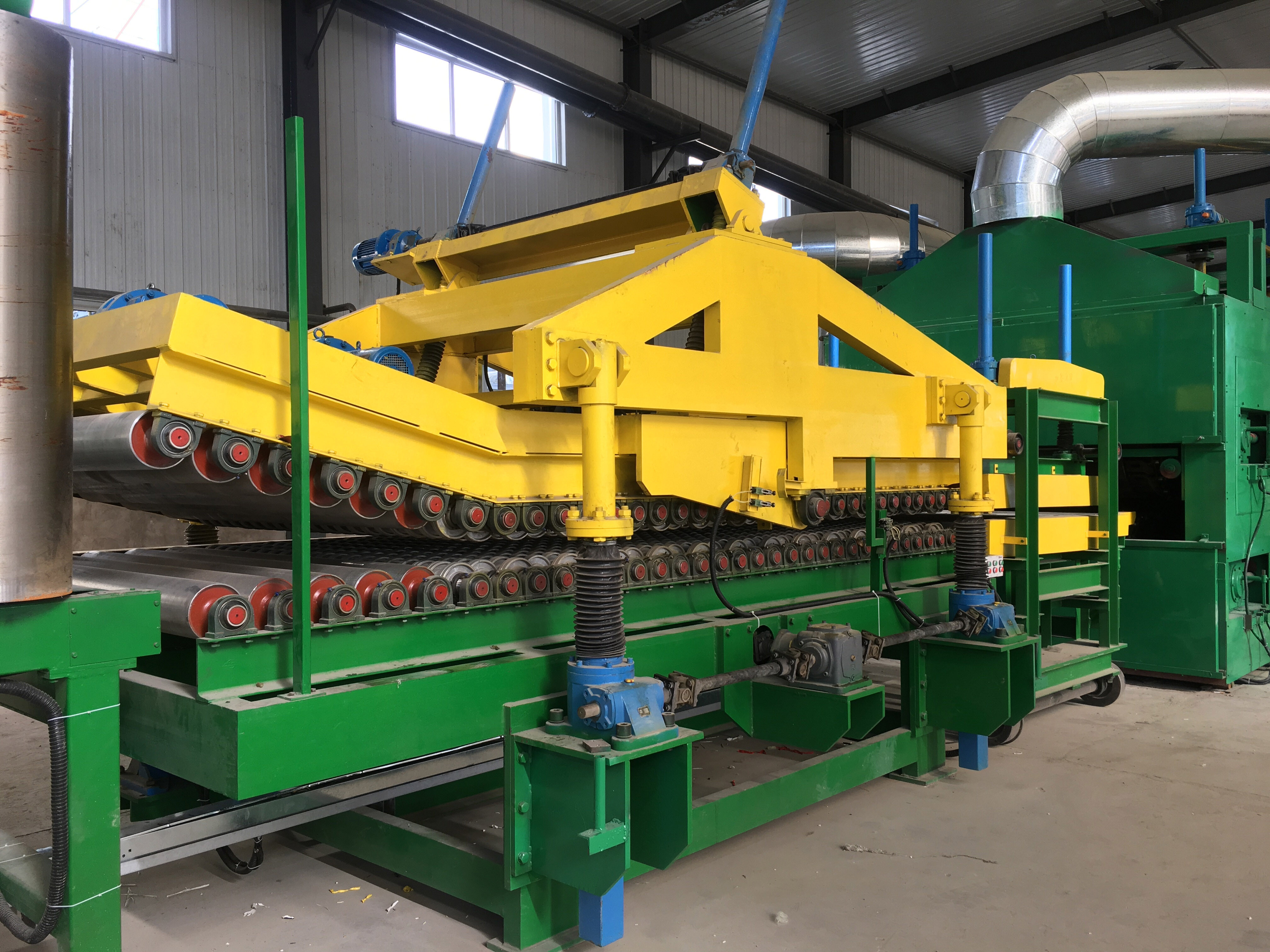 Rock wool board production line