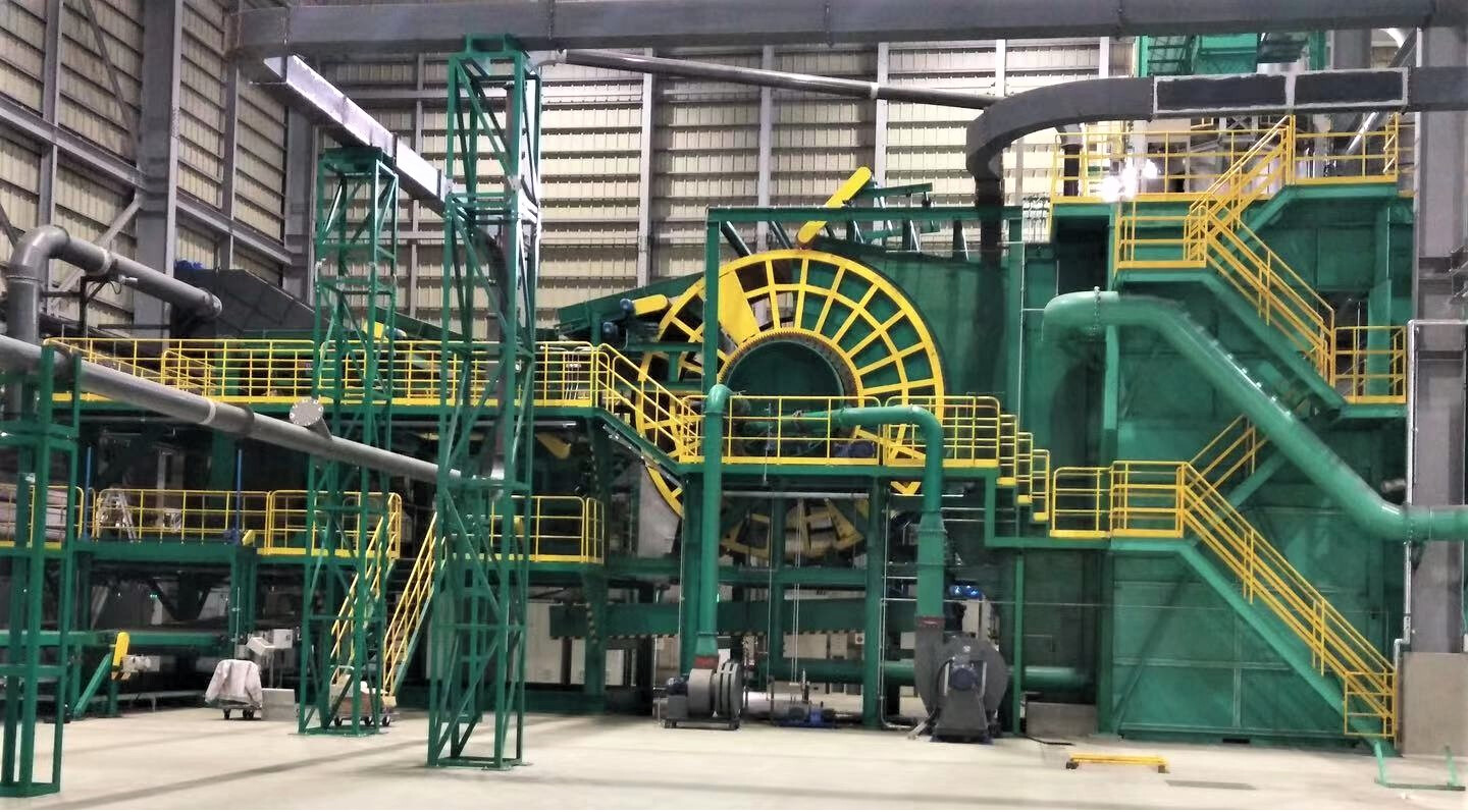 Rock wool board production line