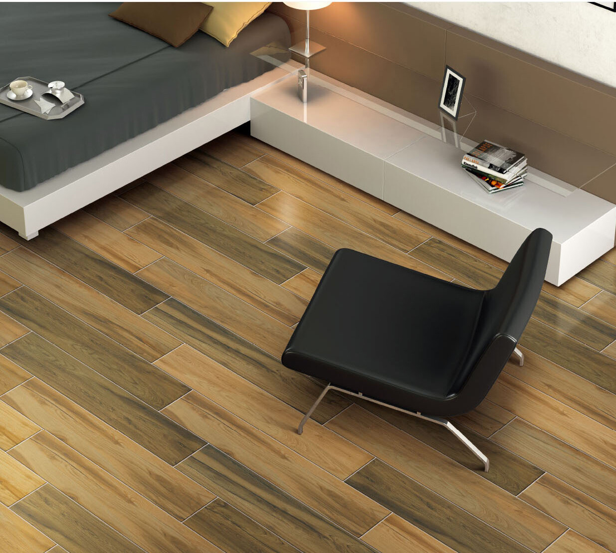 Wooden texture porcelain tiles 