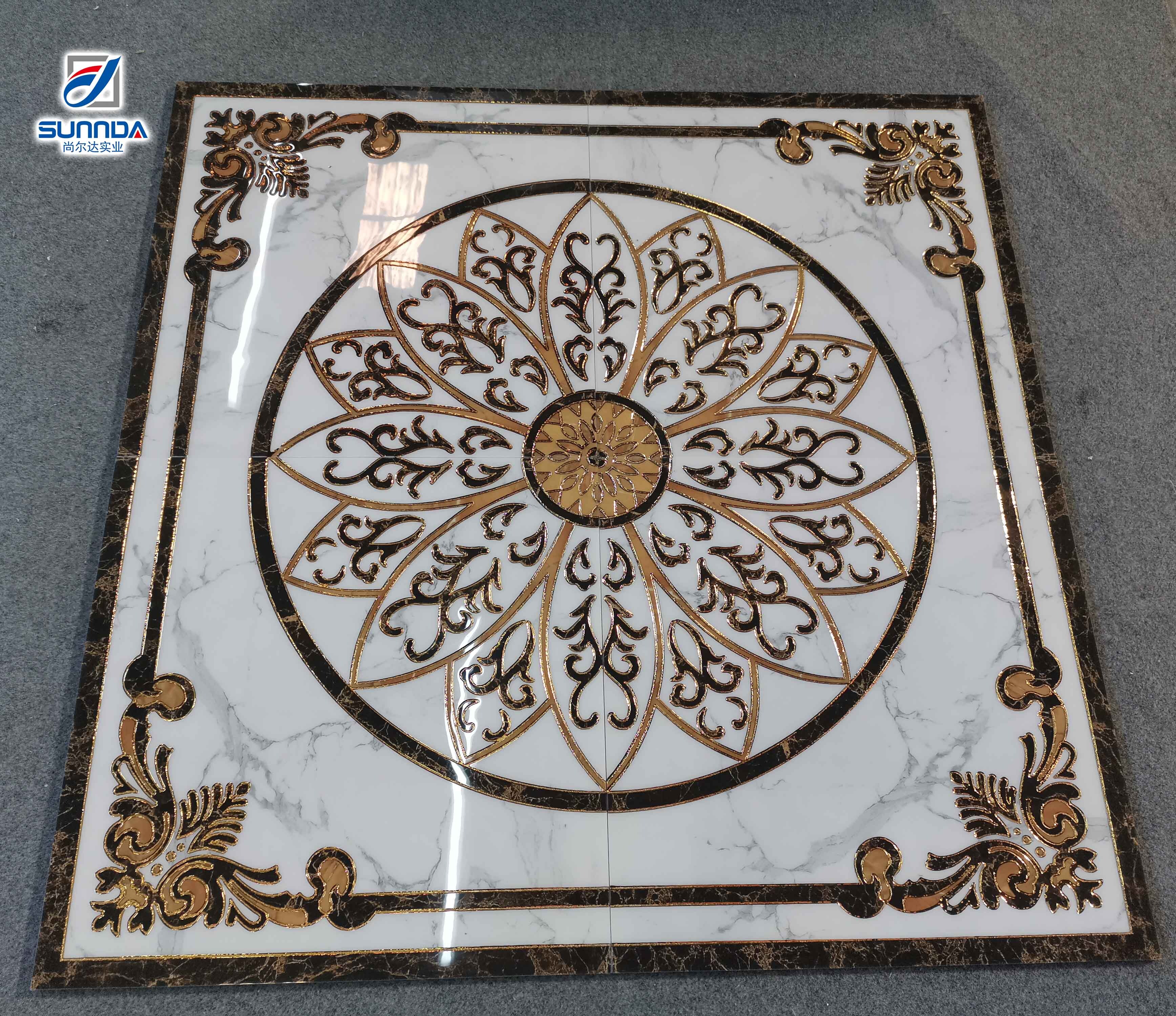 Golden carpet porcelain tiles 