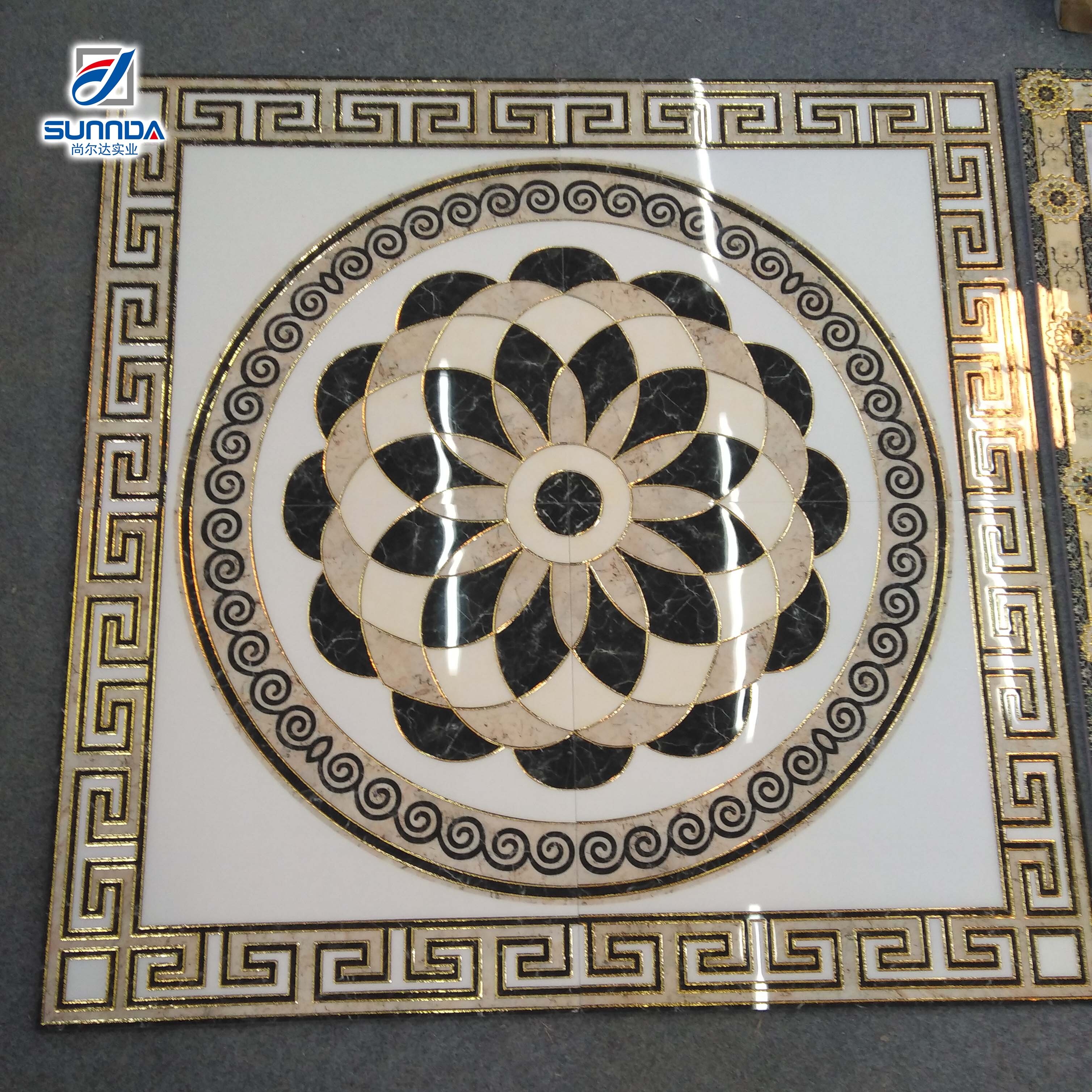 Golden carpet porcelain tiles 