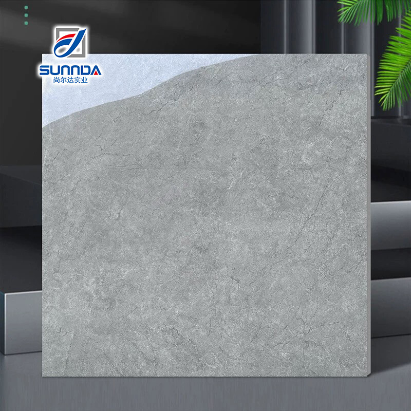 Glazed polished porcelain tiles