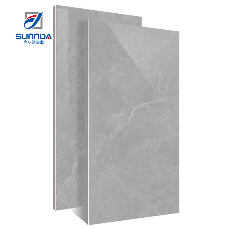 Glazed polished porcelain tiles