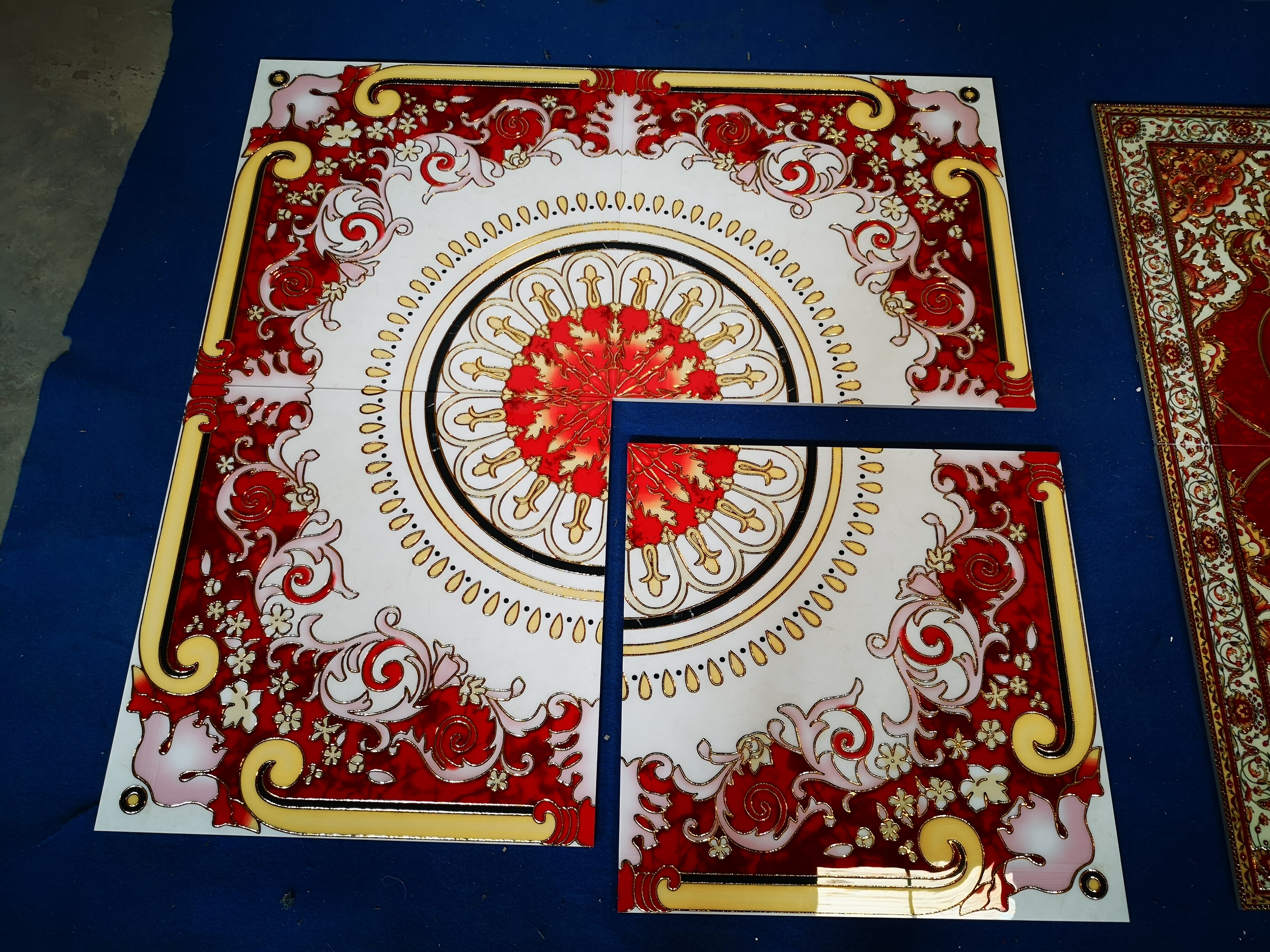 Golden carpet porcelain tiles 