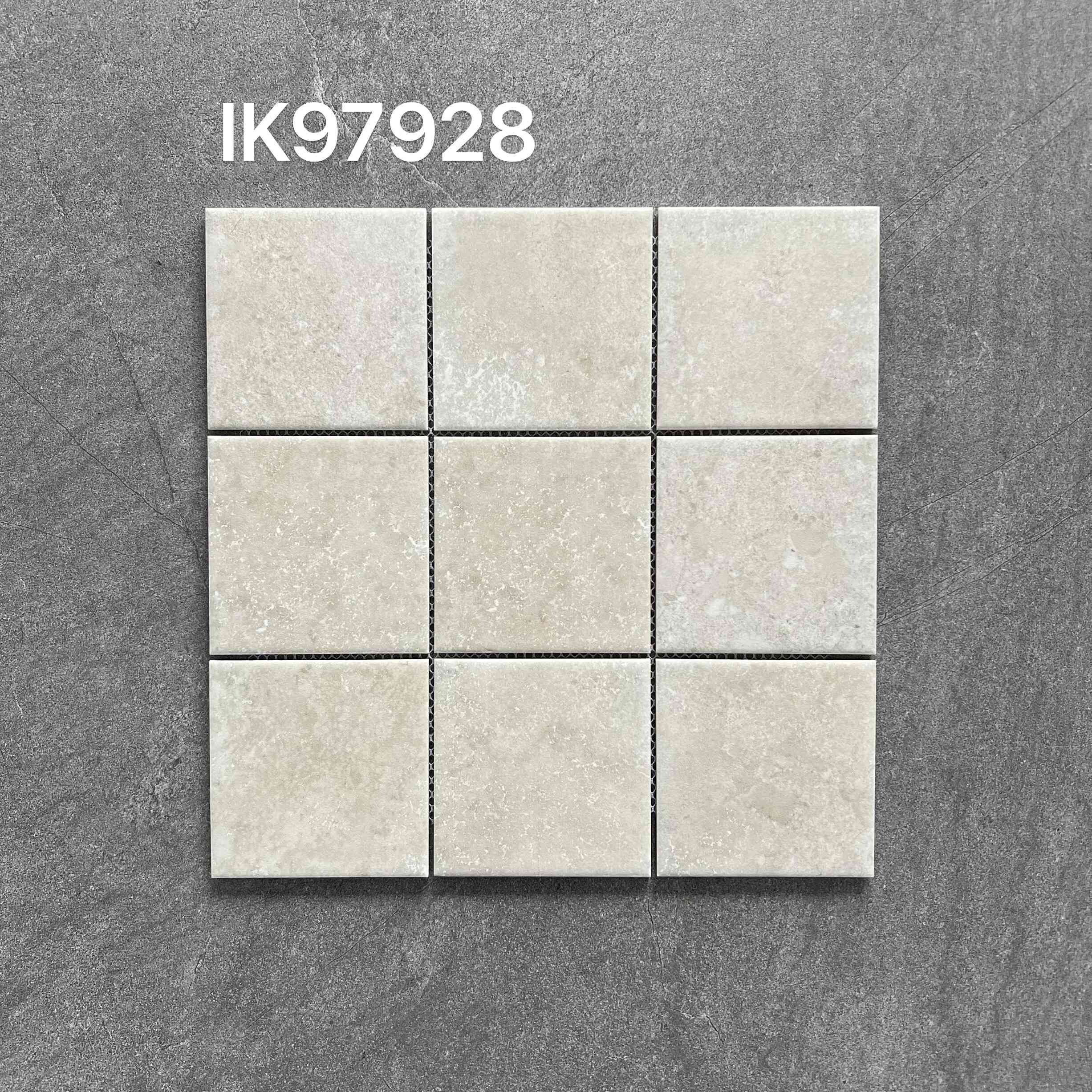 Limestone mosaic tiles 