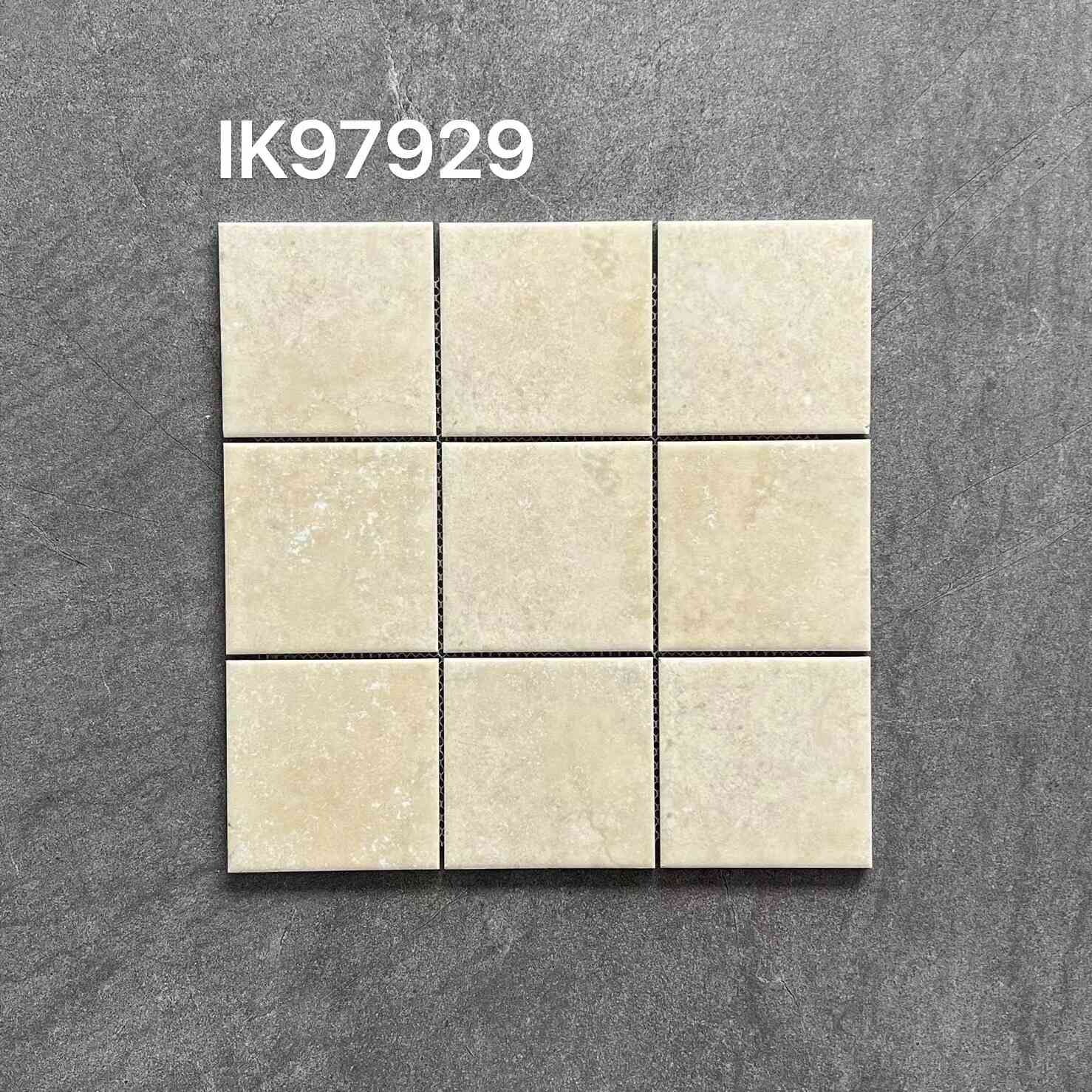 Limestone mosaic tiles 