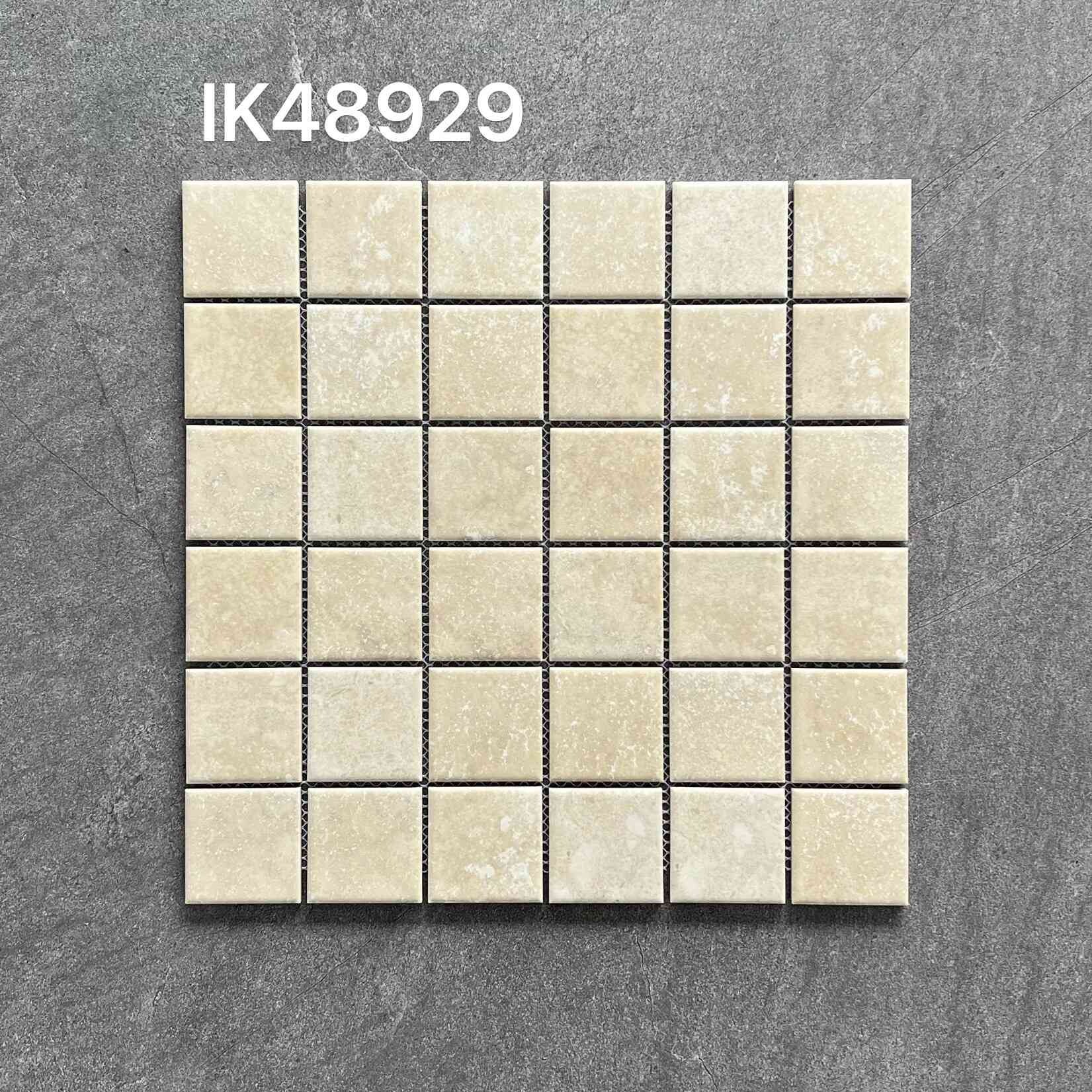 Limestone mosaic tiles 