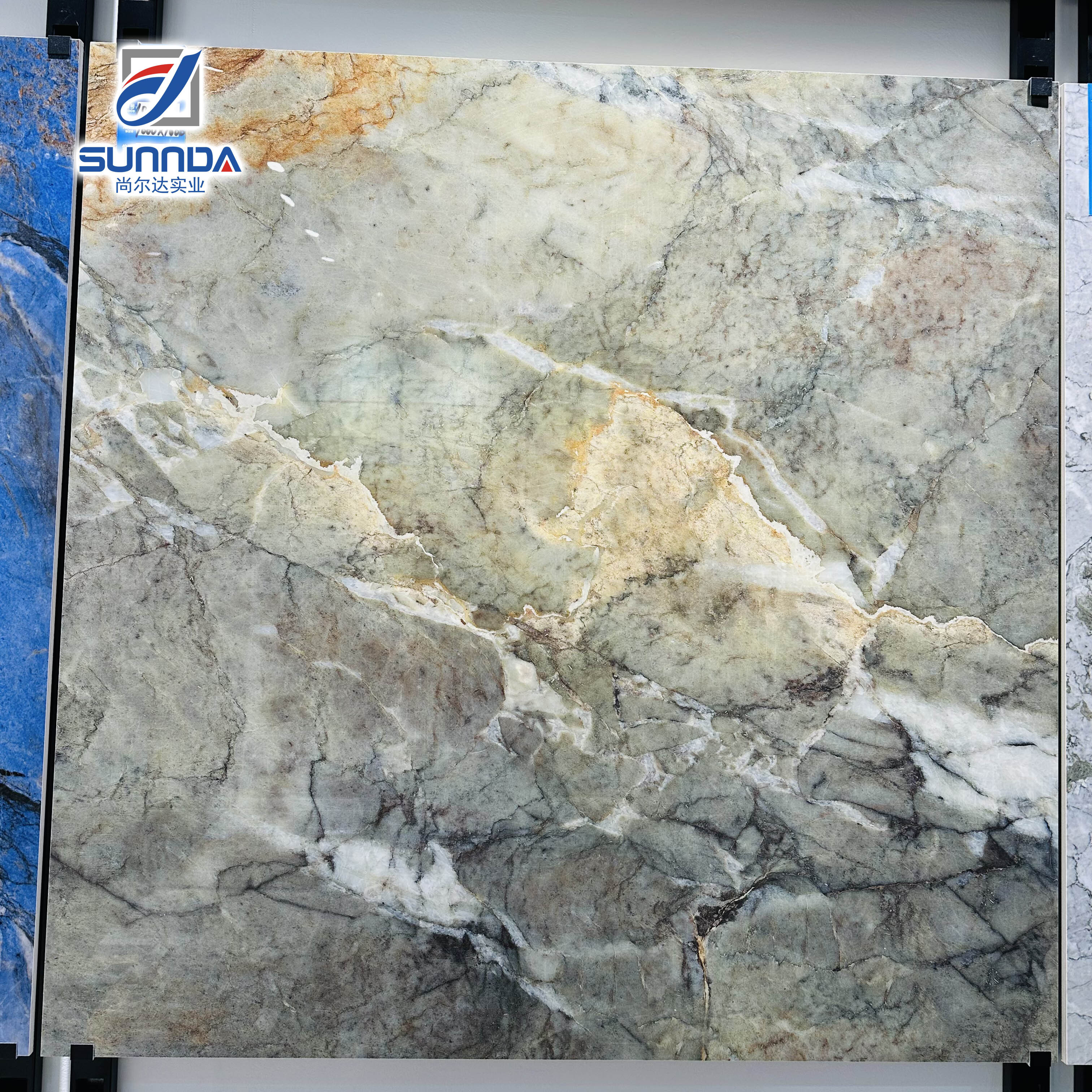 Plated gold glazed polished porcelain tiles 