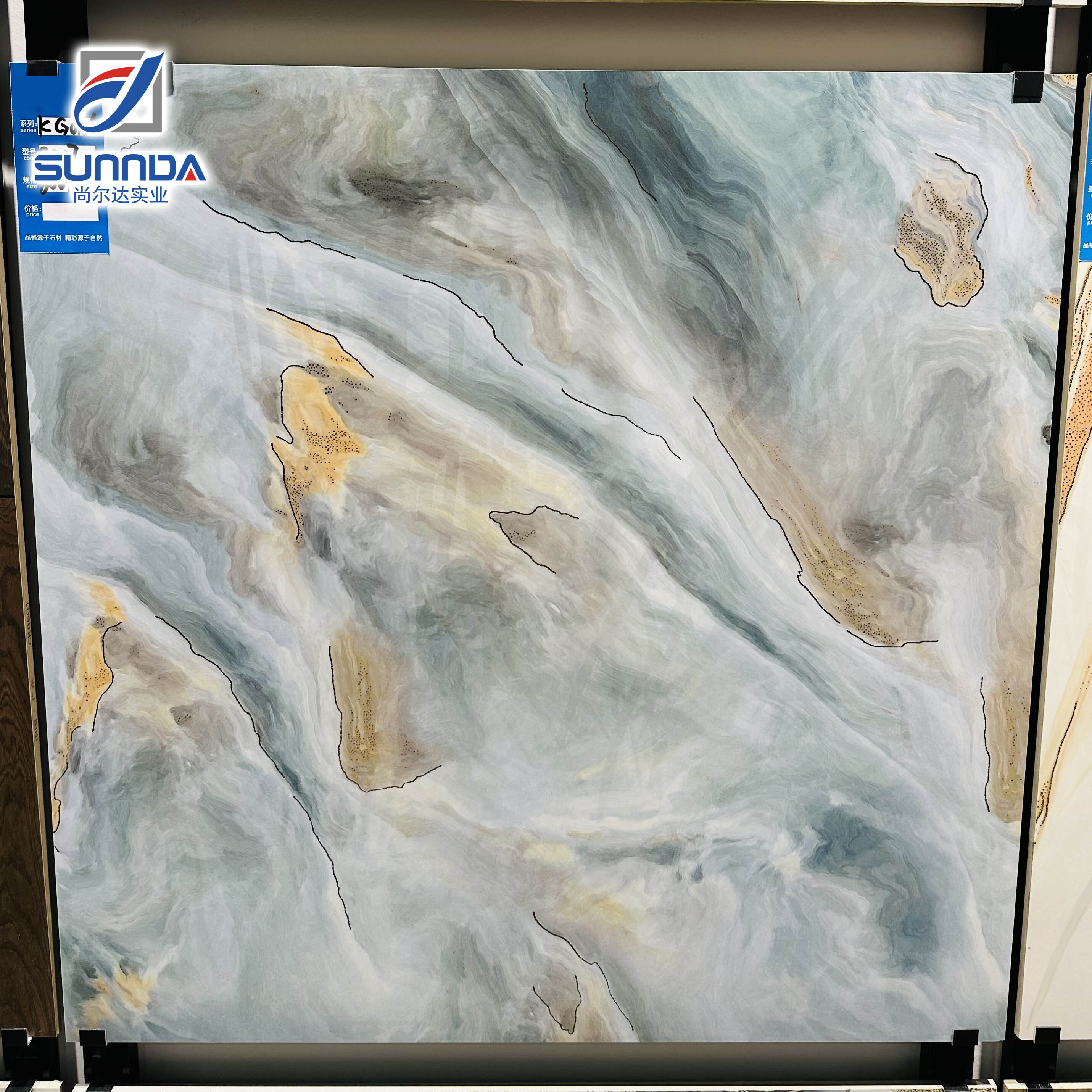 Glazed polished porcelain tiles 