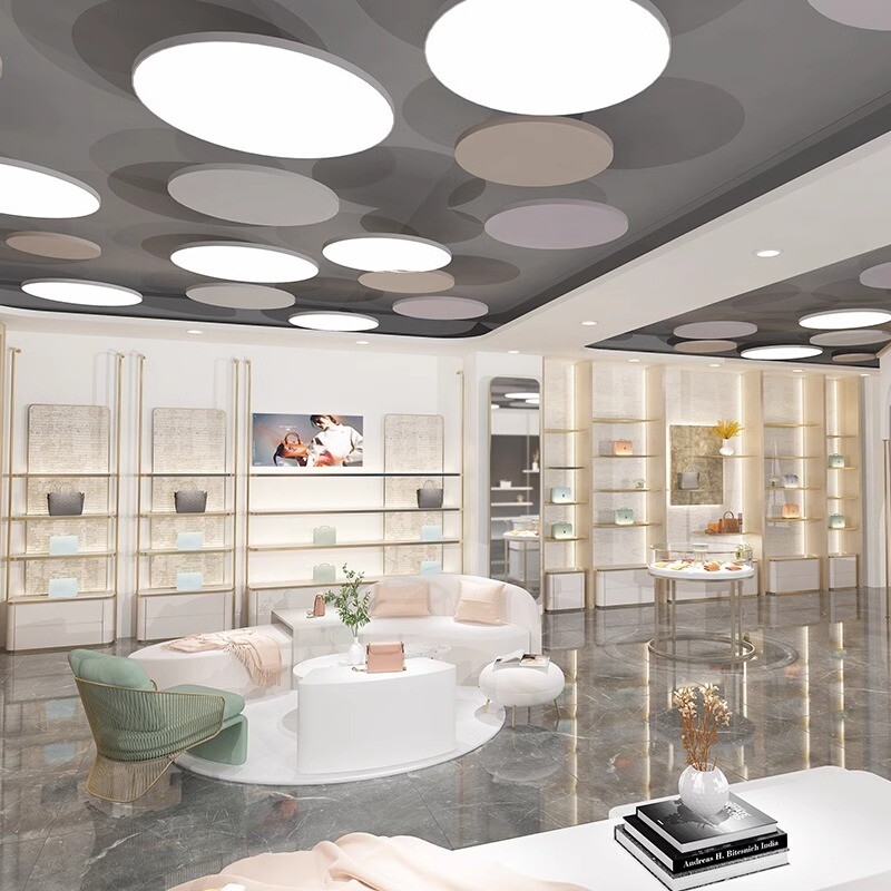 Shoe and leather bag display cabinet