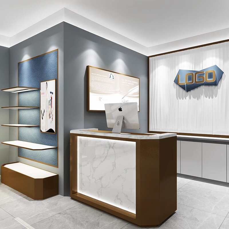 Shoe and leather bag display cabinet