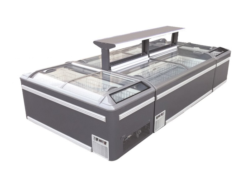 Plug-in Type Up-down Sliding Glass Door Combined Island Freezer