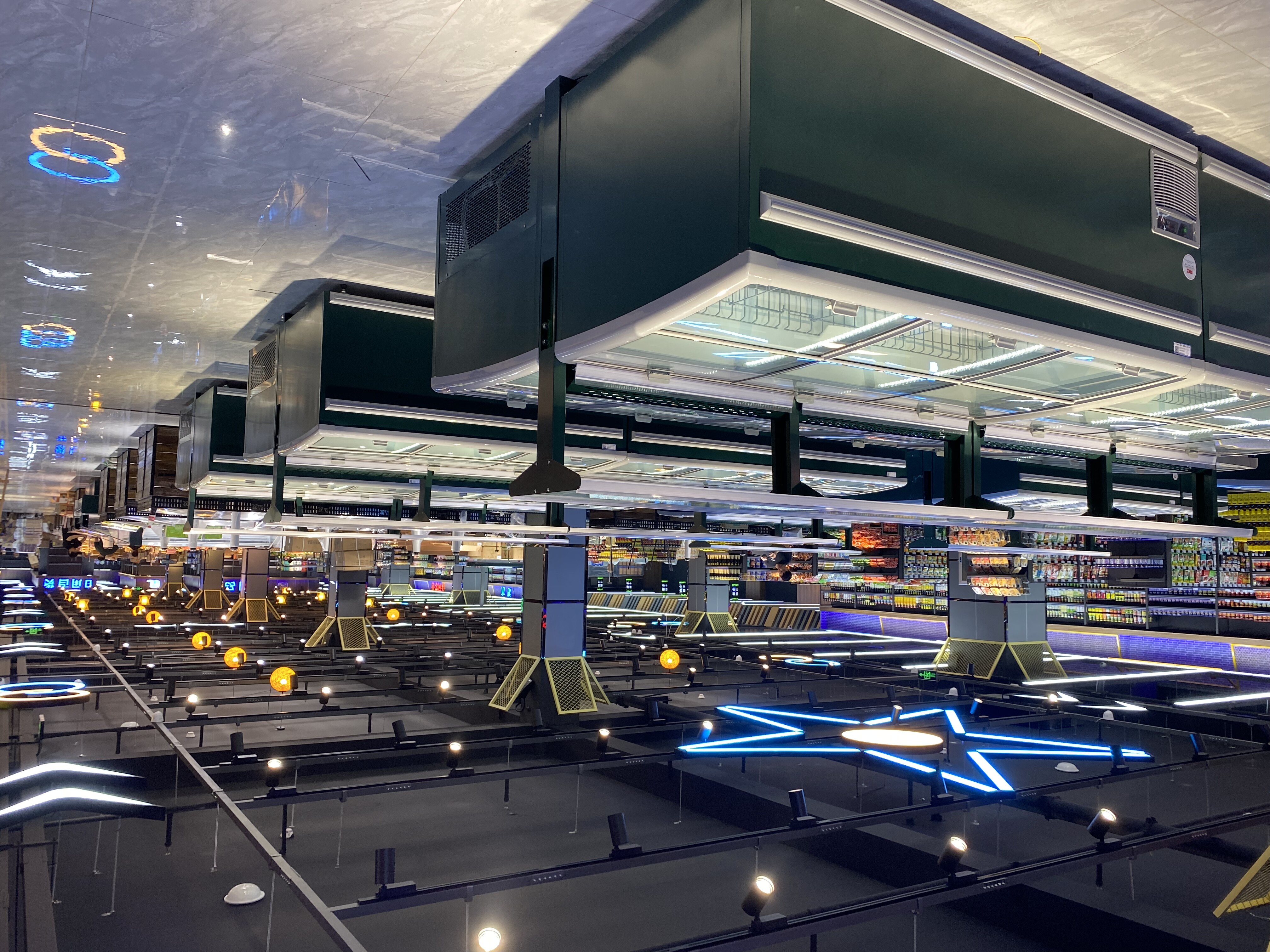 Plug-in Type Up-down Sliding Glass Door Combined Island Freezer