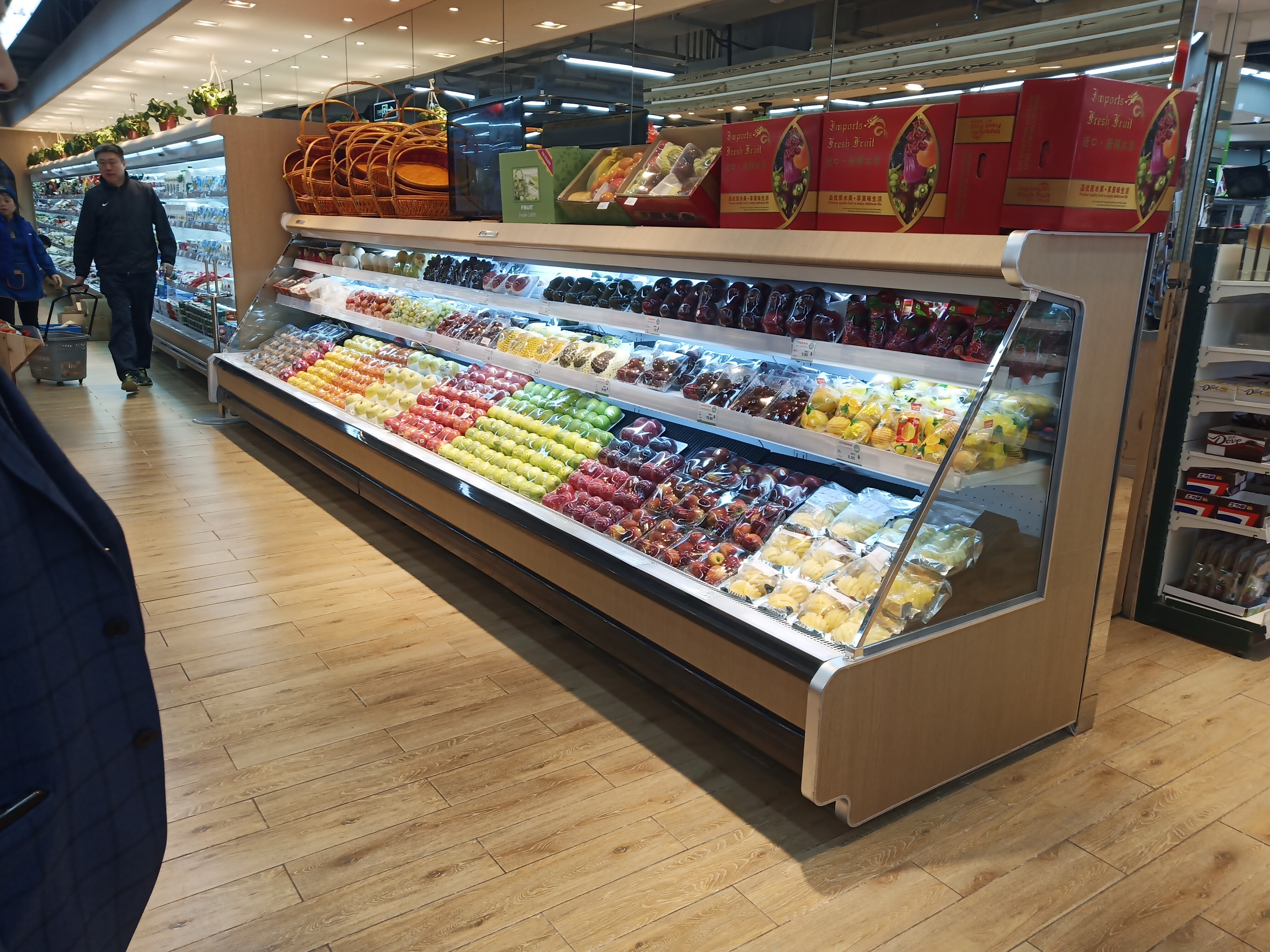 4 Layers Shelves Open Vertical Multi Deck Display Chiller