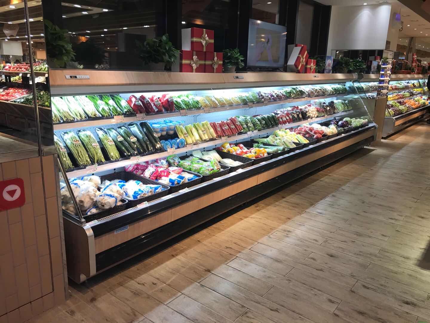 4 Layers Shelves Open Vertical Multi Deck Display Chiller