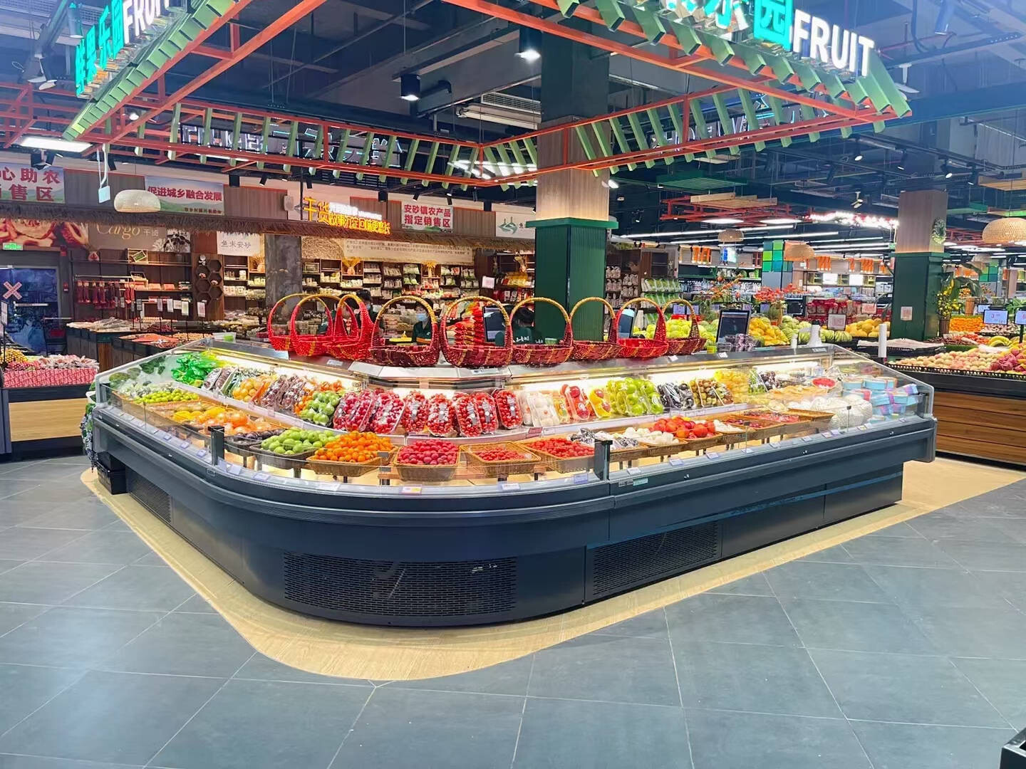Commercial Supermarket Display Refrigerator for Fruit