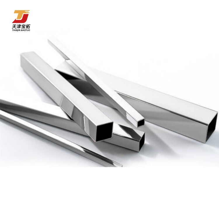 Factory Direct Sales 304 Mirror Polished Stainless Steel Tub Decorative Stainless Steel Square Tube 316 Stainless Steel Pipe