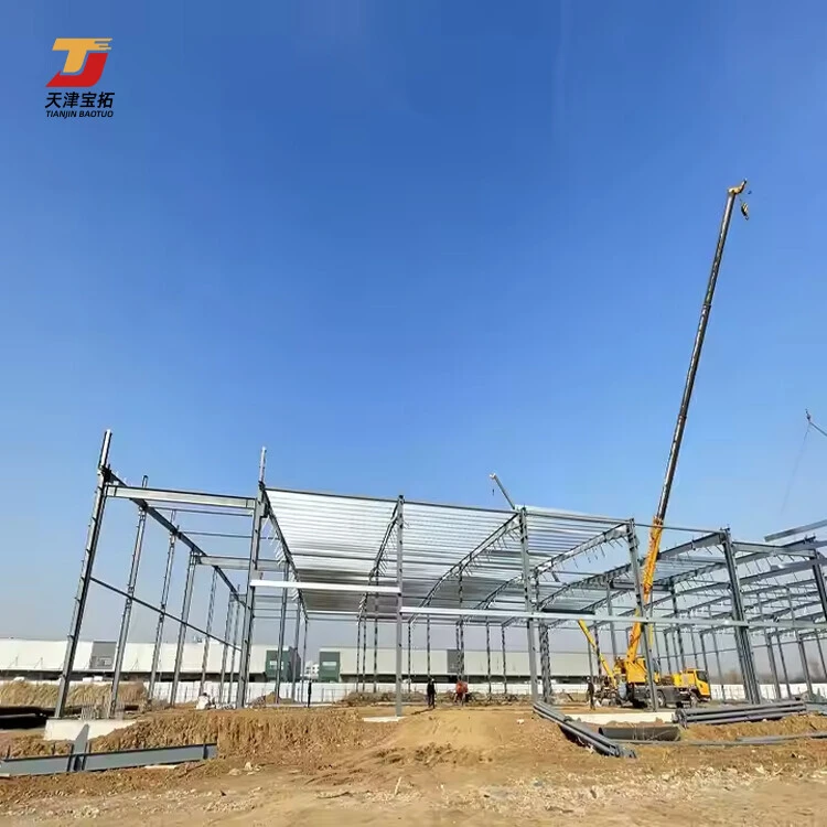 Low Cost Prefabricated Metal Warehouse & Workshop Steel Structure Building Lightweight Prefab with Welding Processing Service