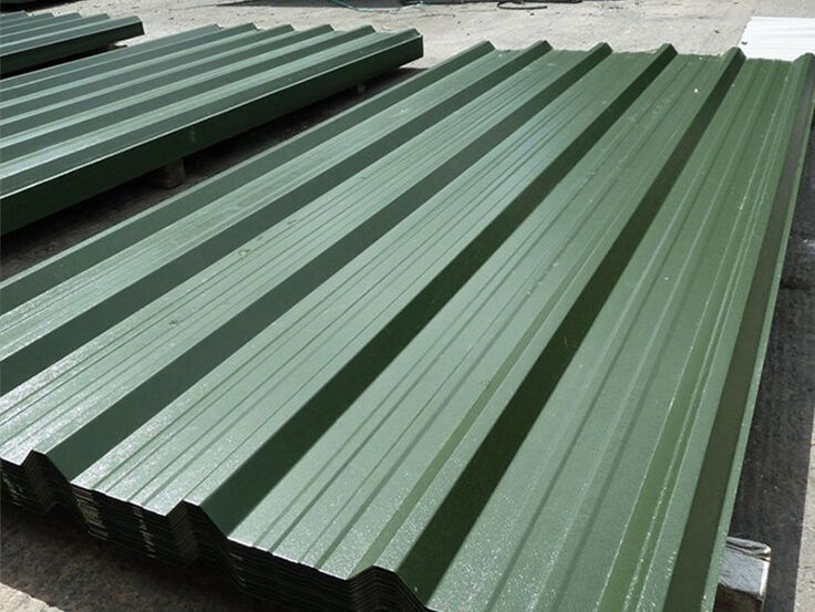 green blue corrugated Sheet
