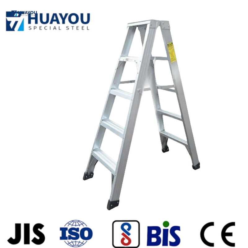 Emergency Vehicle Stainless Steel Aluminum Back Step Ladder Folding Ladder