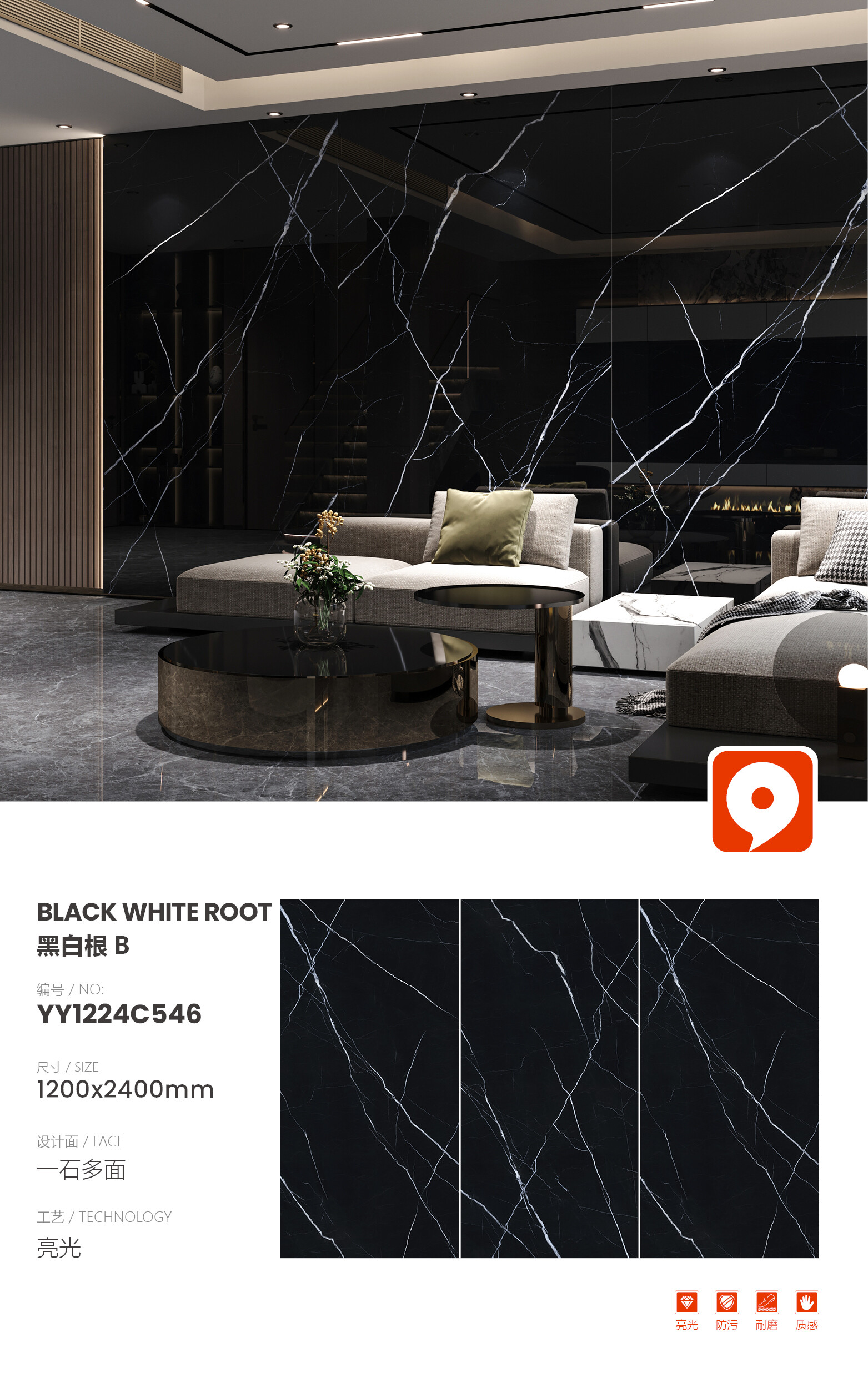 YY1224C546-Black and white root B