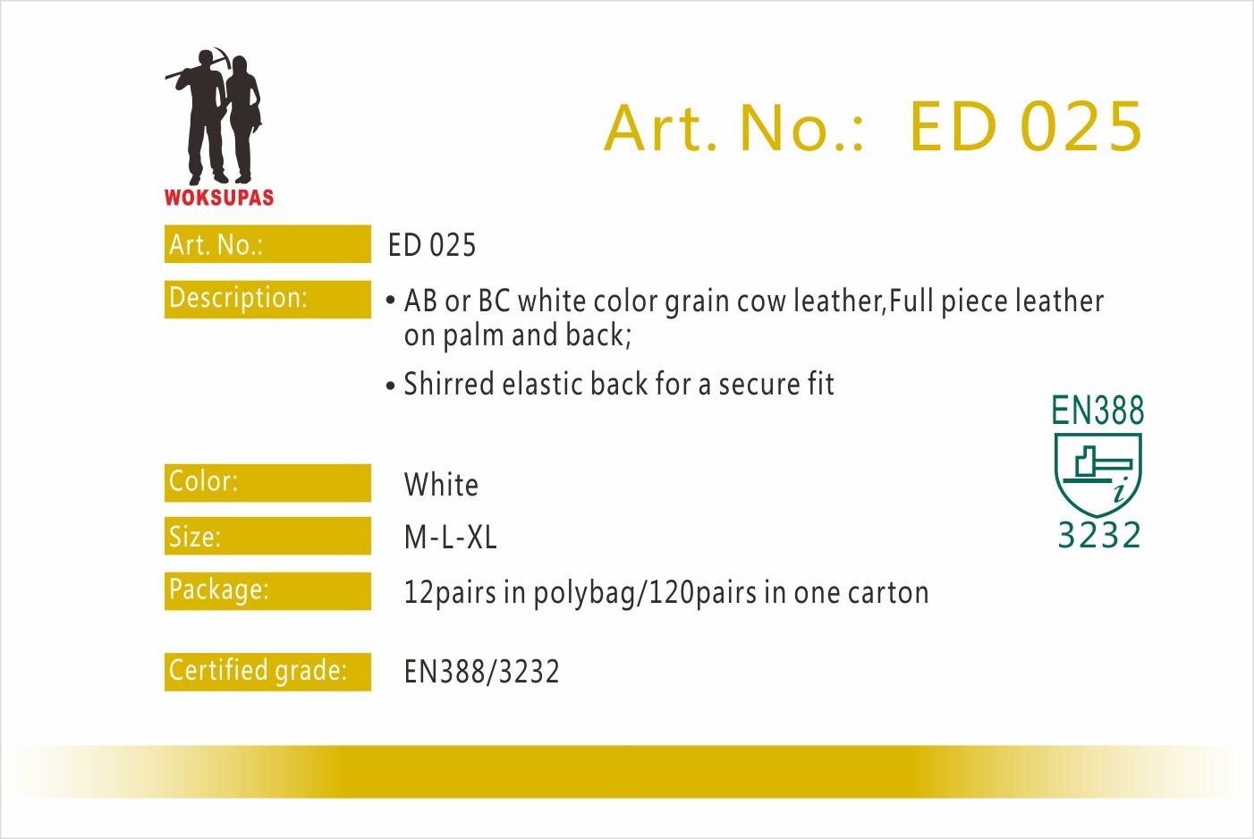 Driver rigger glove series ED025