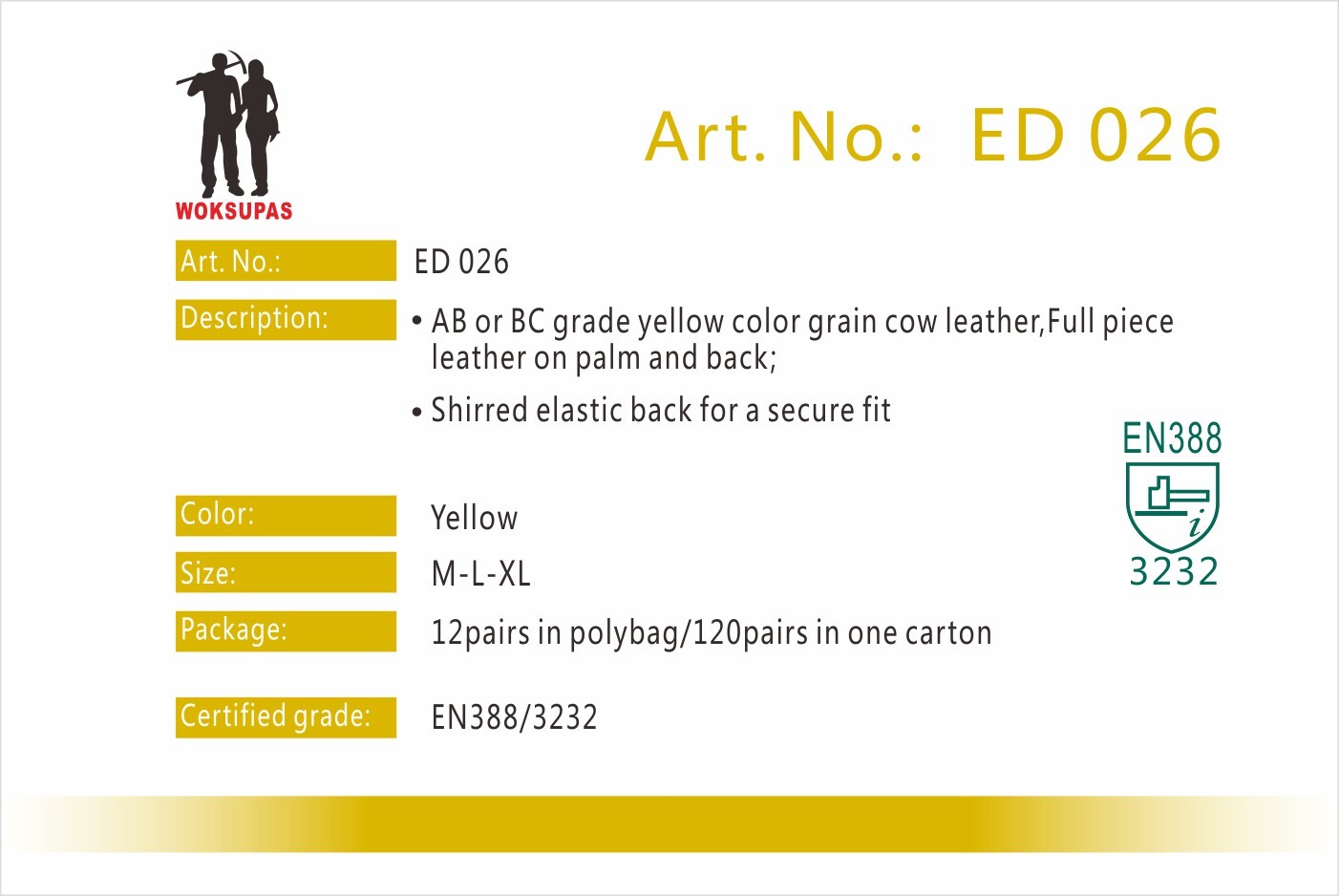 Driver rigger glove series ED026